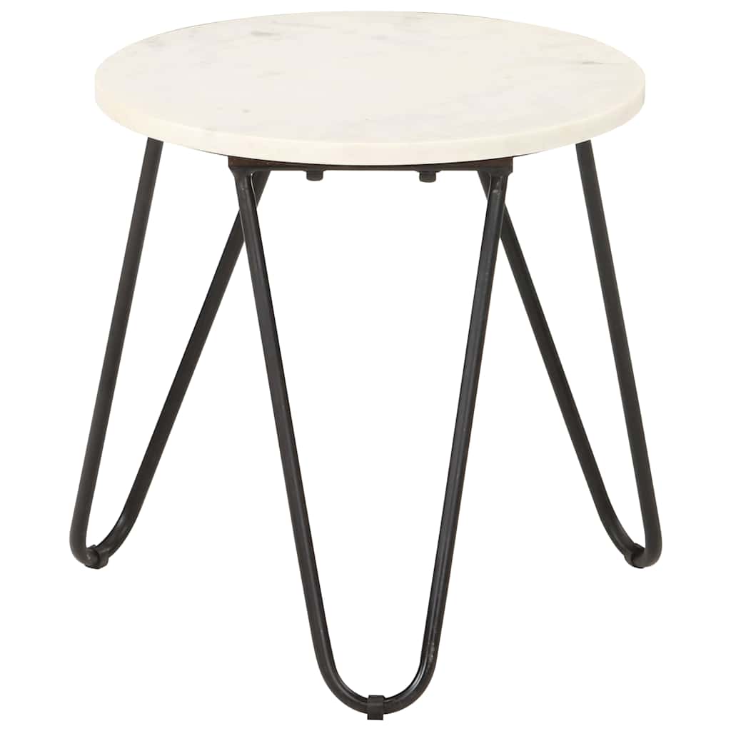 vidaXL Side Table | White and Black 4