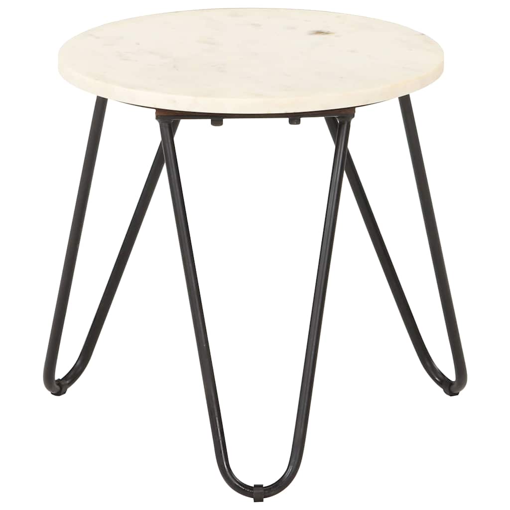 vidaXL Side Table | White and Black 5