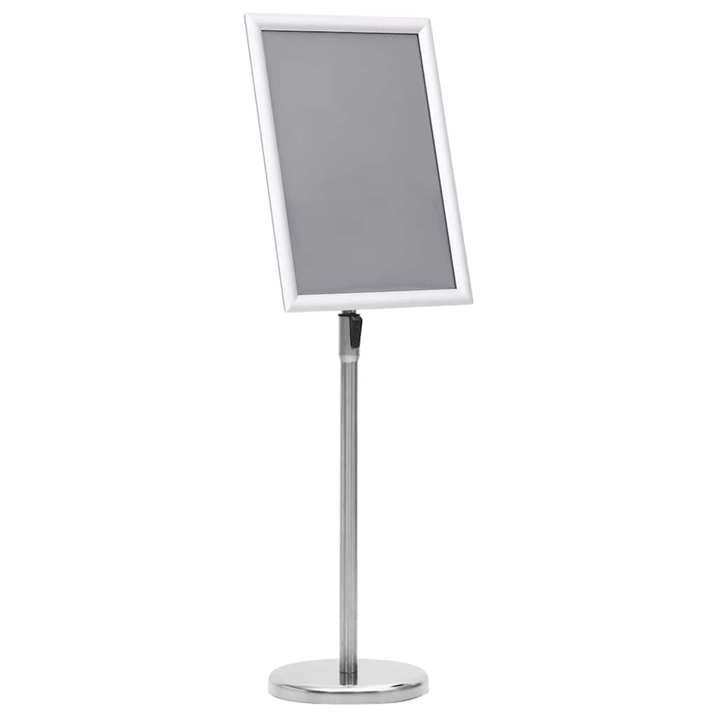 vidaXL A3 Pedestal Poster Stand Silver Aluminium Alloy 1