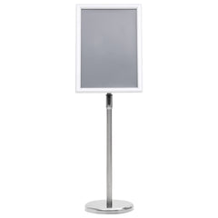 vidaXL A3 Pedestal Poster Stand Silver Aluminium Alloy 2