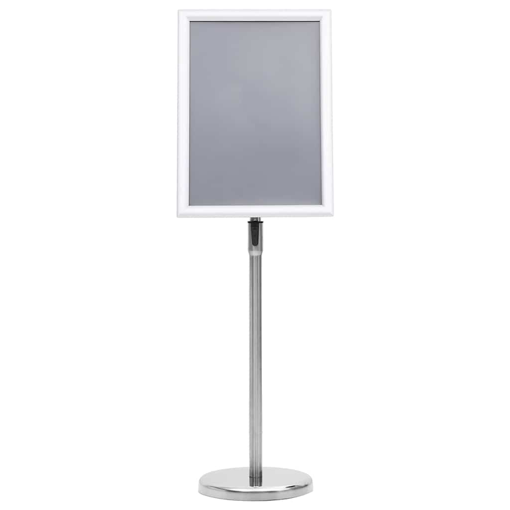 Pedestal Poster Stand Aluminium Alloy Silver A3 1