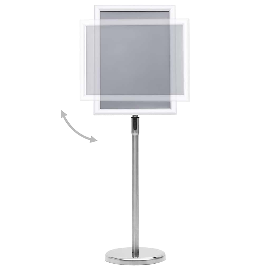 vidaXL A3 Pedestal Poster Stand Silver Aluminium Alloy 3