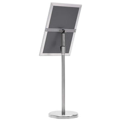 Pedestal Poster Stand Aluminium Alloy Silver A3 1