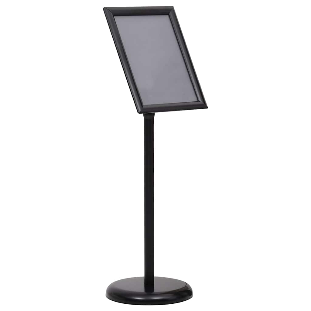 vidaXL A4 Pedestal Poster Stand Black Aluminium Alloy 1