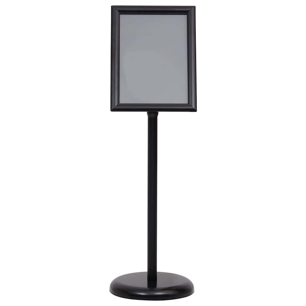 vidaXL A4 Pedestal Poster Stand Black Aluminium Alloy 2