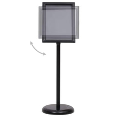 vidaXL A4 Pedestal Poster Stand Black Aluminium Alloy 3