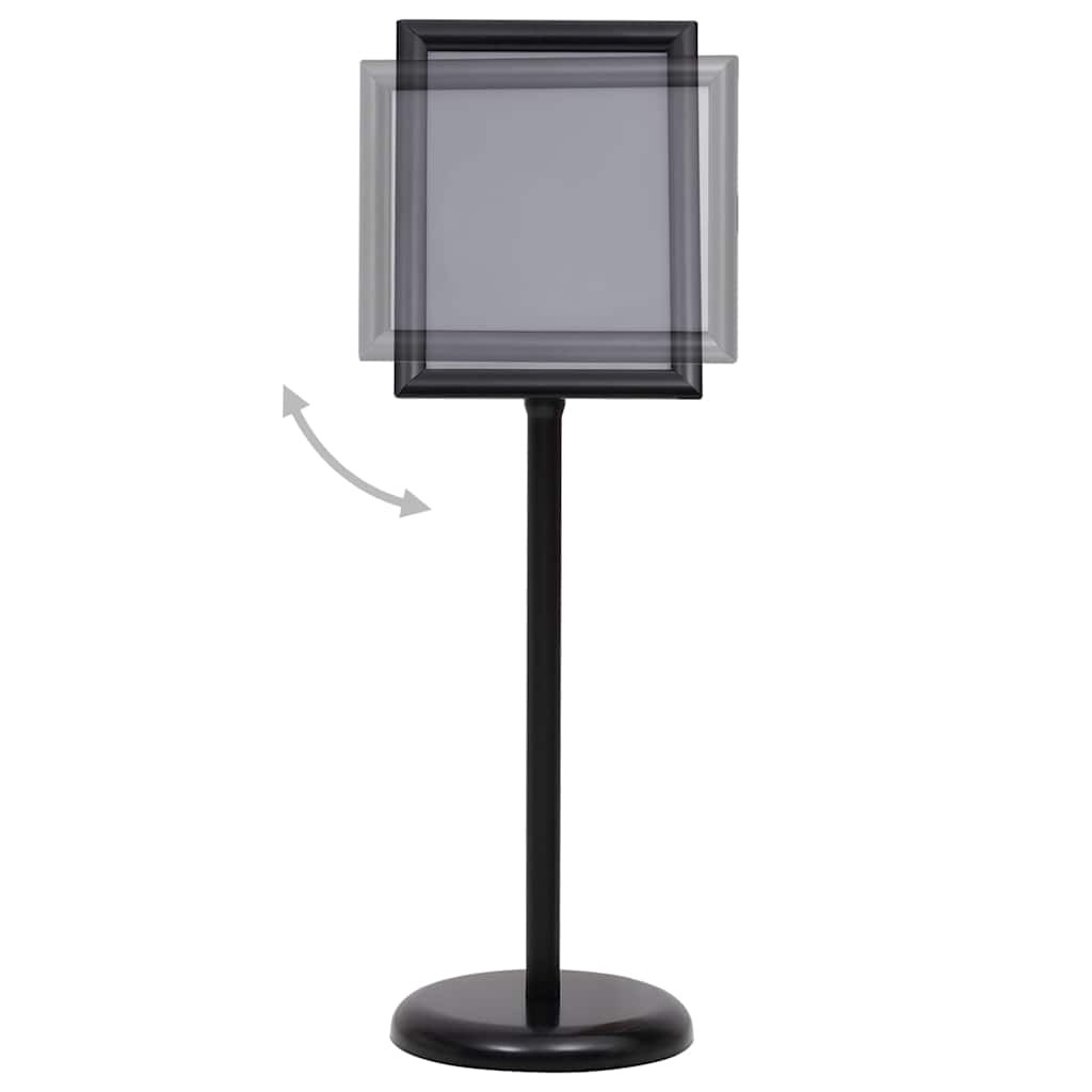 vidaXL A4 Pedestal Poster Stand Black Aluminium Alloy 3