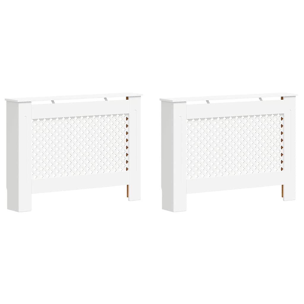Radiator Covers White 112x19x81.5 cm MDF 2 pcs 112 cm