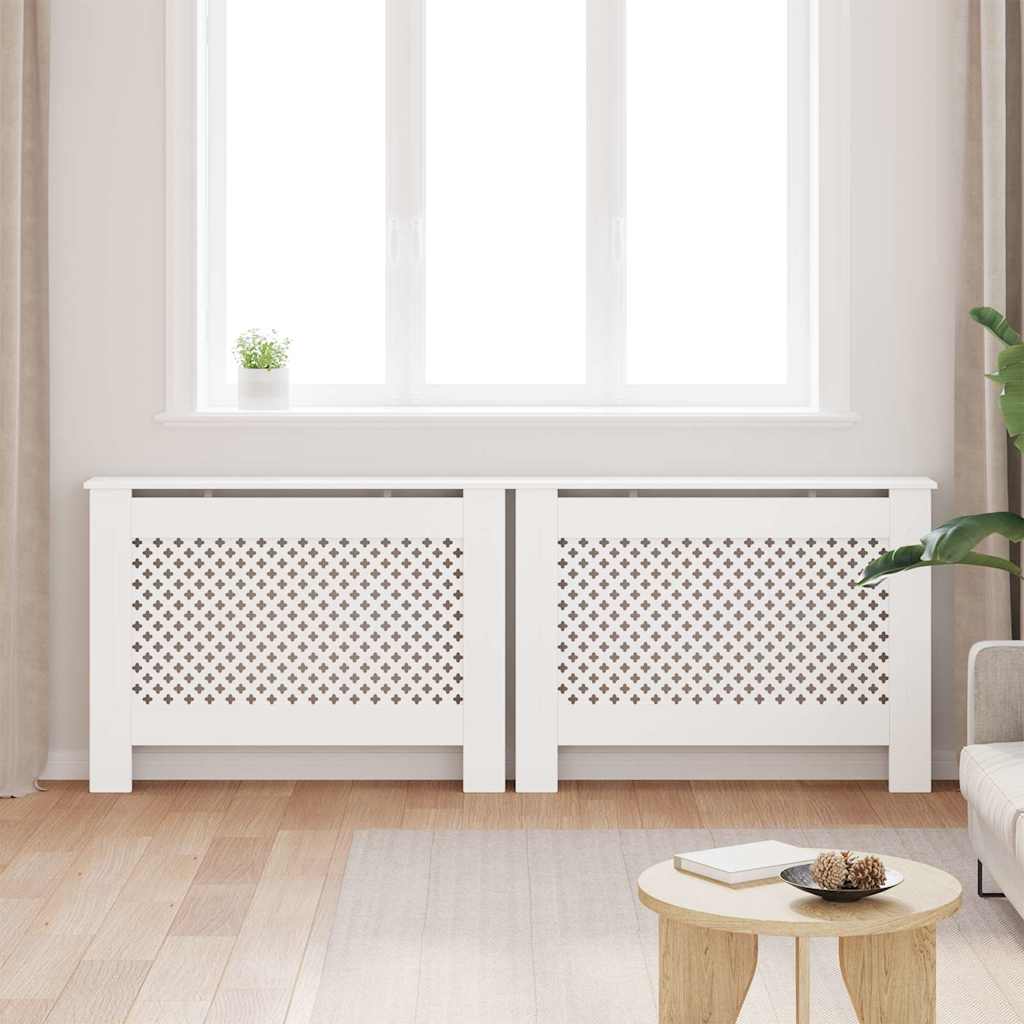 Radiator Covers White 112x19x81.5 cm MDF 2 pcs 112 cm