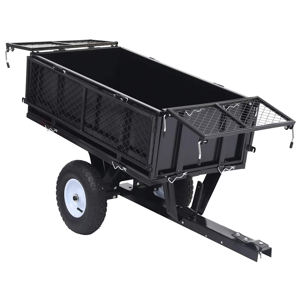 92449 vidaXL Tipping Trailer for Lawn Mower 150 kg Load 4