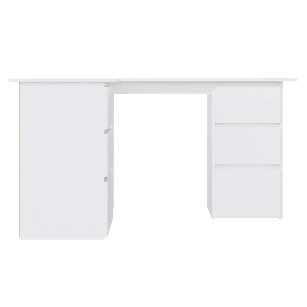 Corner Desk 145x100x76 cm Engineered Wood White