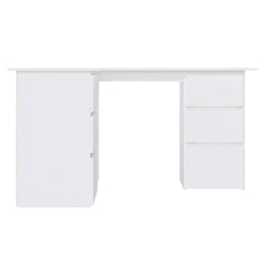 Corner Desk 145x100x76 cm Engineered Wood White
