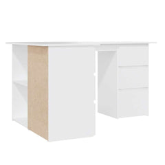 Corner Desk 145x100x76 cm Engineered Wood White