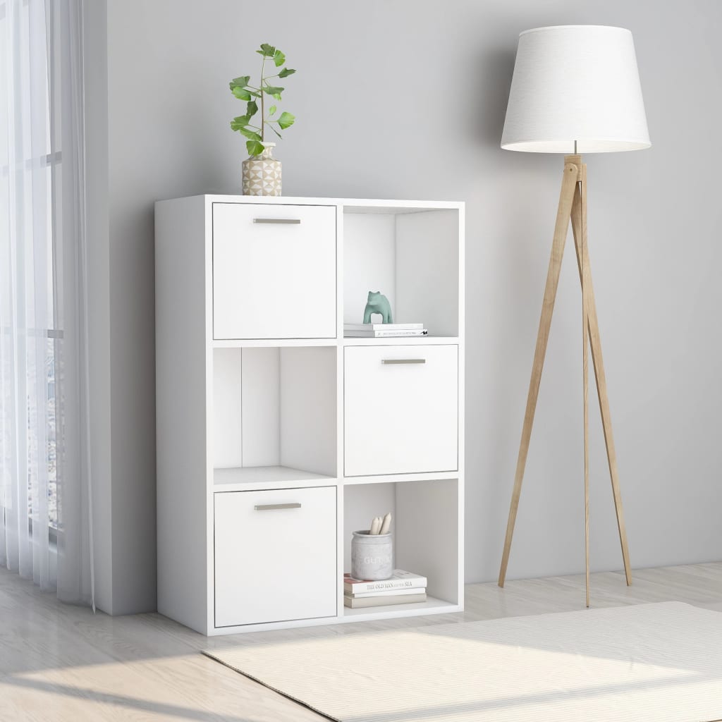 vidaXL Storage Cabinet White 60x29.5x90 cm Engineered Wood 1