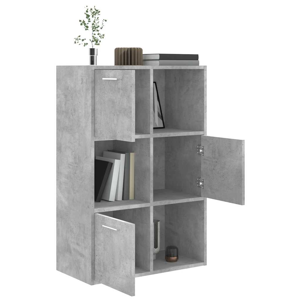 vidaXL Storage Cabinet Concrete Grey 60x29.5x90 cm Engineered Wood 5