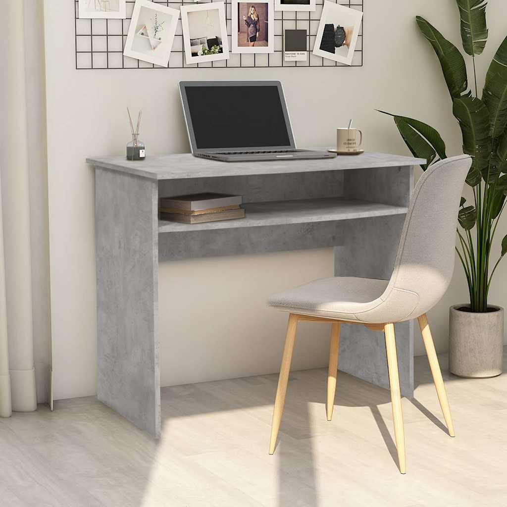 vidaXL Desk | Concrete grey | Engineered wood | Compact | Desk | Rectangular 1