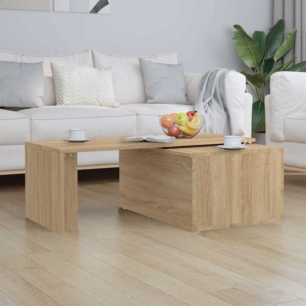 vidaXL Coffee Table | Sonoma oak | Engineered wood | Larger size | Coffee Table 3