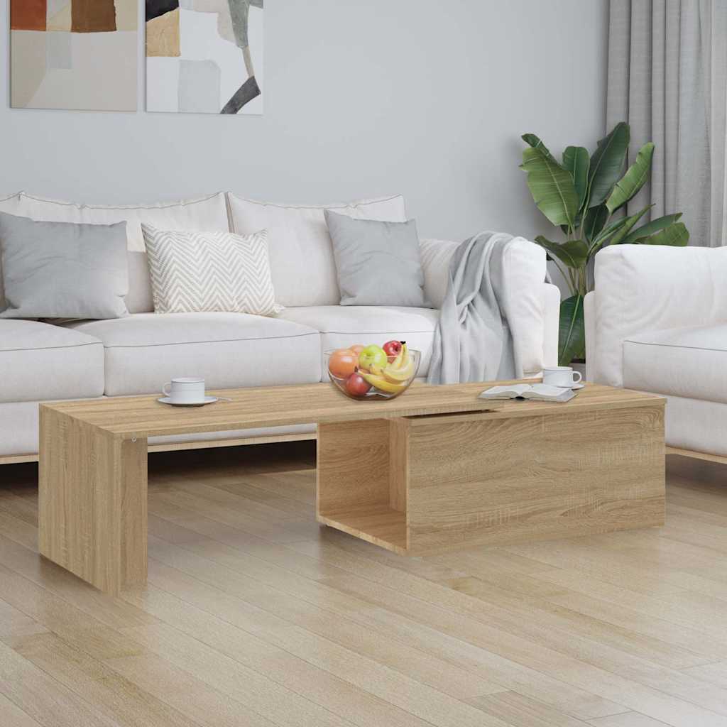 vidaXL Coffee Table | Sonoma oak | Engineered wood | Larger size | Coffee Table 1