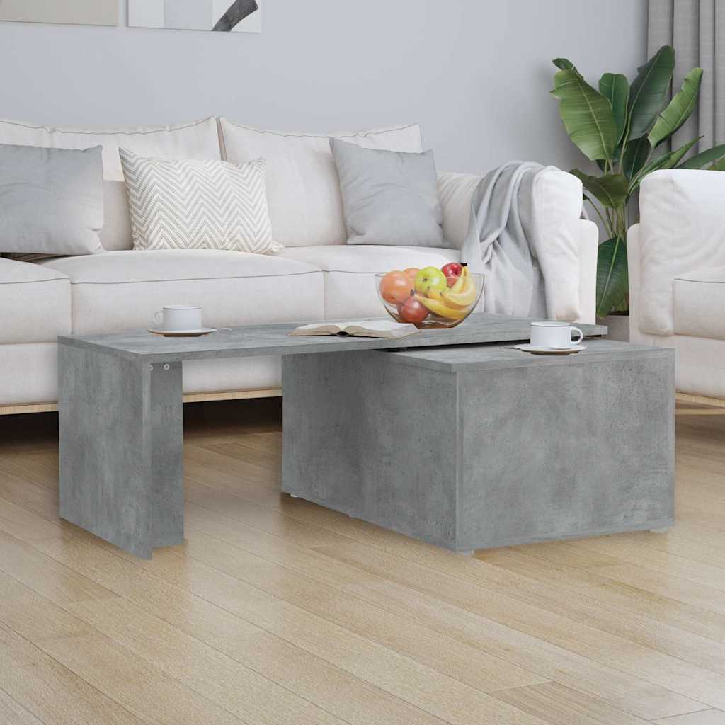 vidaXL Coffee Table | Concrete grey | Engineered wood | Large | Durable 3