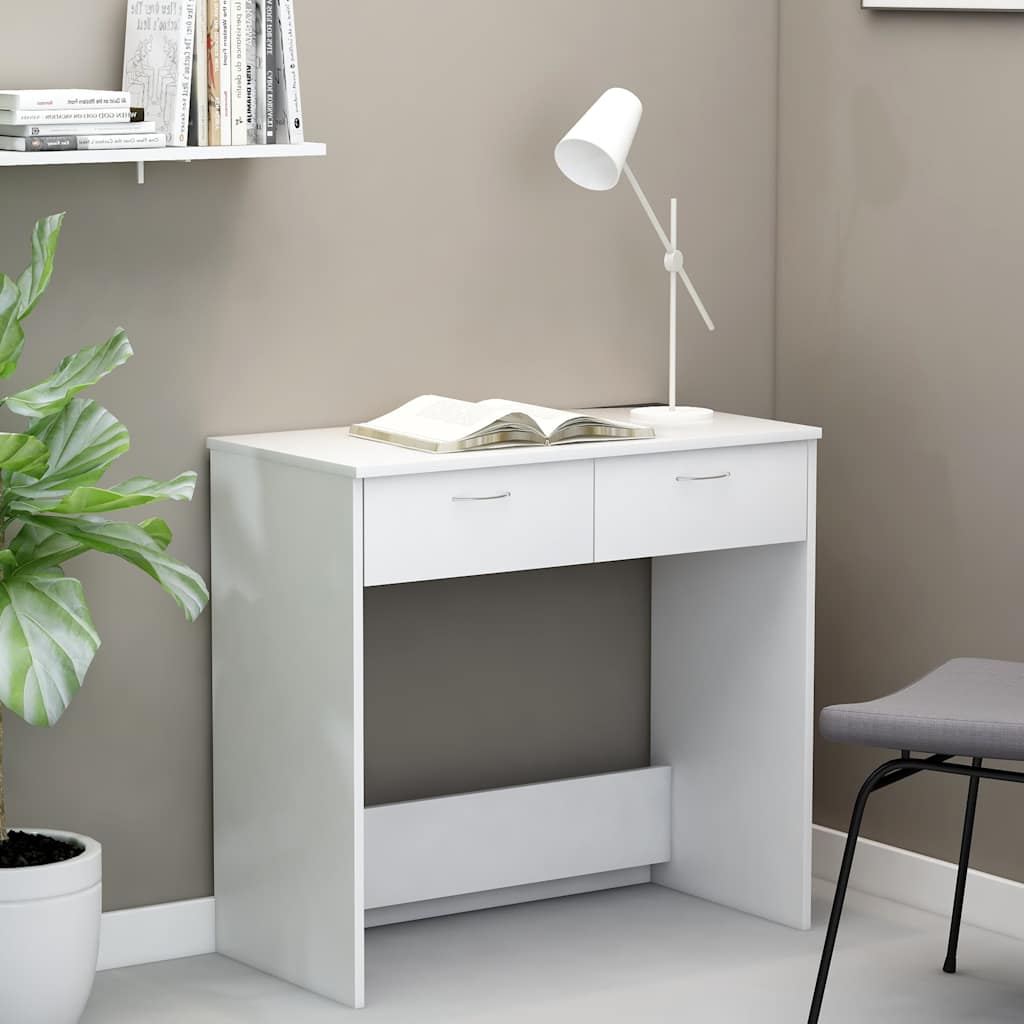 vidaXL Desk | White | Engineered wood | Compact | Desk | Rectangular | Modern 1