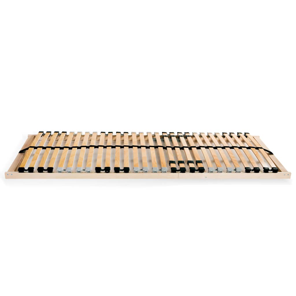 Slatted Bed Bases without Mattress 2 pcs 90 x 200 cm 28 slats