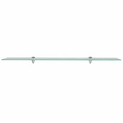vidaXL Floating Shelf | Set of 2 | Clear | Tempered safety glass, Zinc alloy 3
