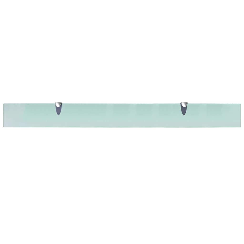vidaXL Floating Shelf | Set of 2 | Clear | Tempered safety glass, Zinc alloy 4