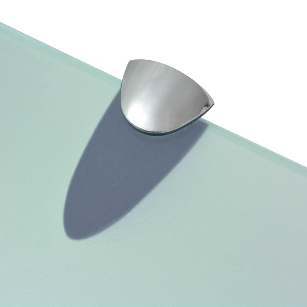 vidaXL Floating Shelf | Set of 2 | Clear | Tempered safety glass, Zinc alloy 5