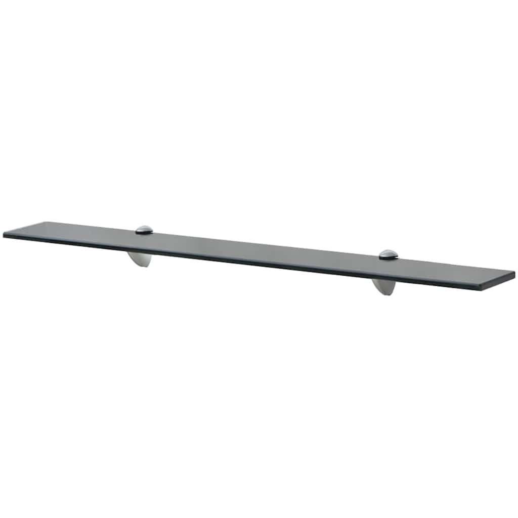 vidaXL Floating Shelf | Set of 2 | Black | Tempered safety glass | 80 x 10 cm 2