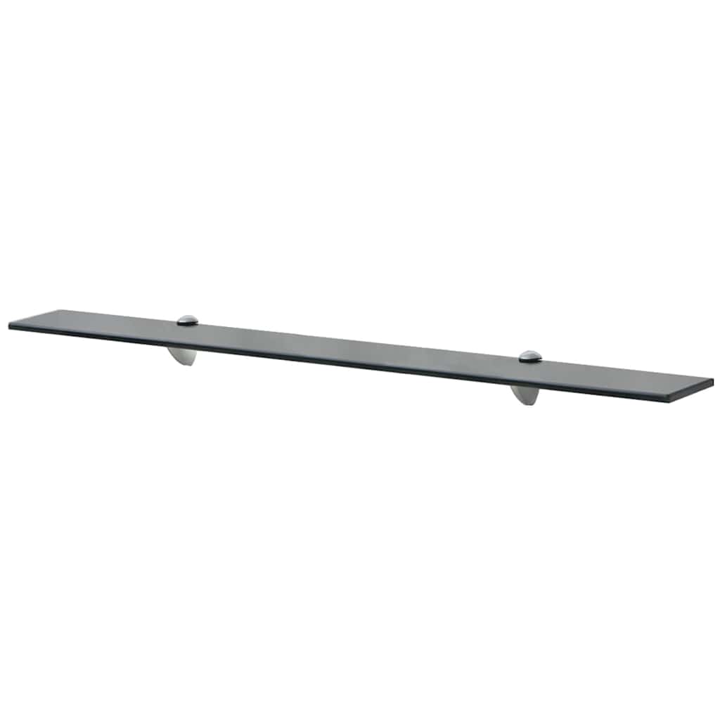 vidaXL Floating Shelf | Set of 2 | Black | Tempered safety glass, Zinc alloy 2