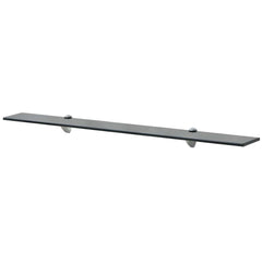 vidaXL Floating Shelf | Set of 2 | Black | Tempered safety glass, Zinc alloy 2