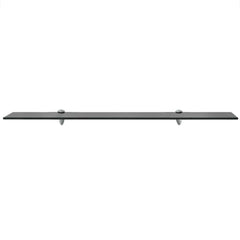 vidaXL Floating Shelf | Set of 2 | Black | Tempered safety glass, Zinc alloy 3
