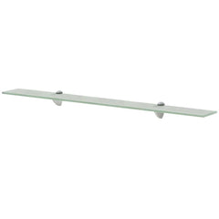 vidaXL Floating Shelf | Set of 2 | Frosted | Tempered safety glass, Zinc alloy 2