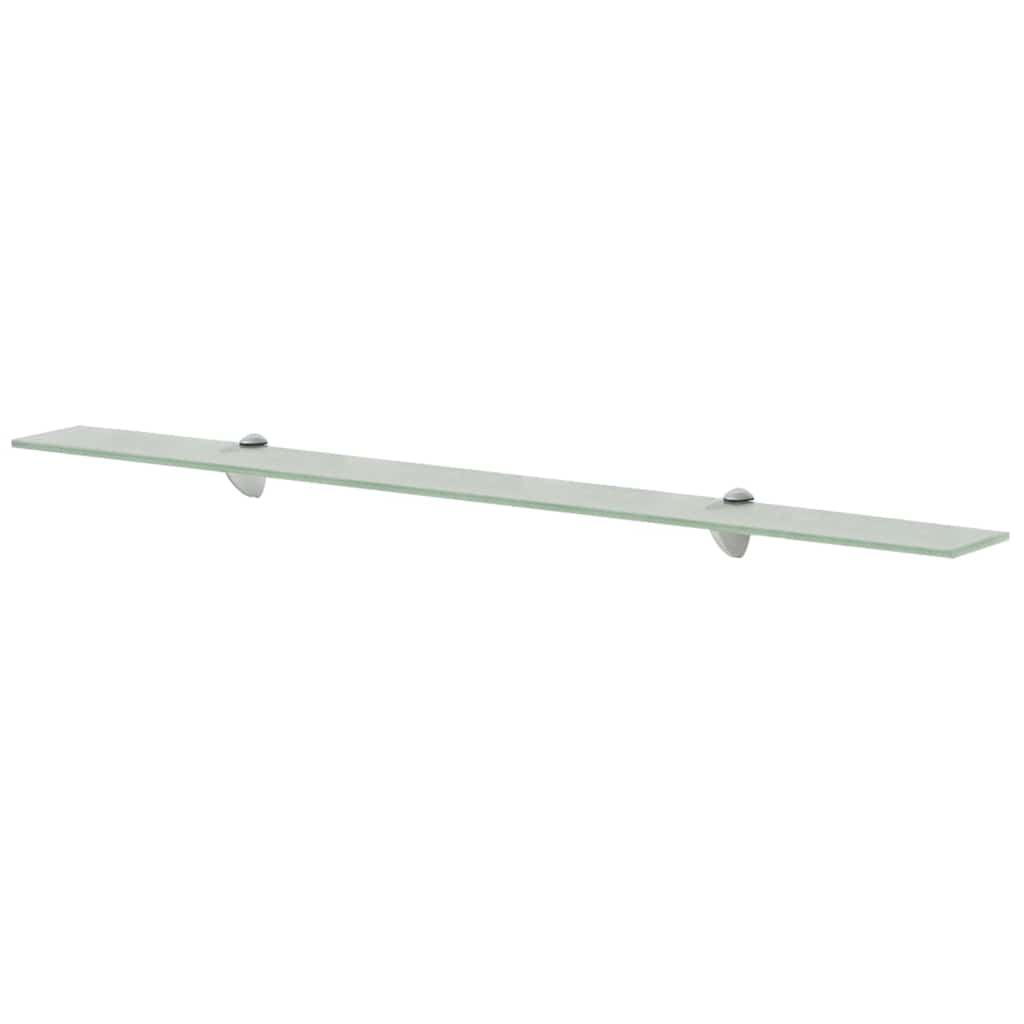 vidaXL Floating Shelf | Set of 2 | Frosted | Tempered safety glass, Zinc alloy 2