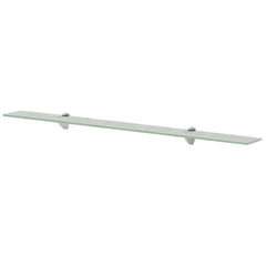 vidaXL Floating Shelf | Set of 2 | Frosted | Tempered safety glass, Zinc alloy 2
