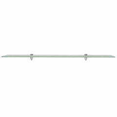 vidaXL Floating Shelf | Set of 2 | Frosted | Tempered safety glass, Zinc alloy 3