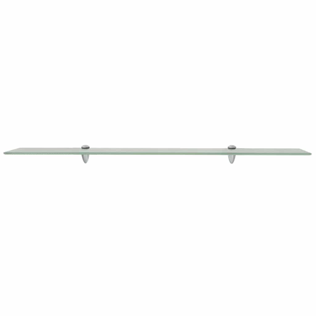 vidaXL Floating Shelf | Set of 2 | Frosted | Tempered safety glass, Zinc alloy 3