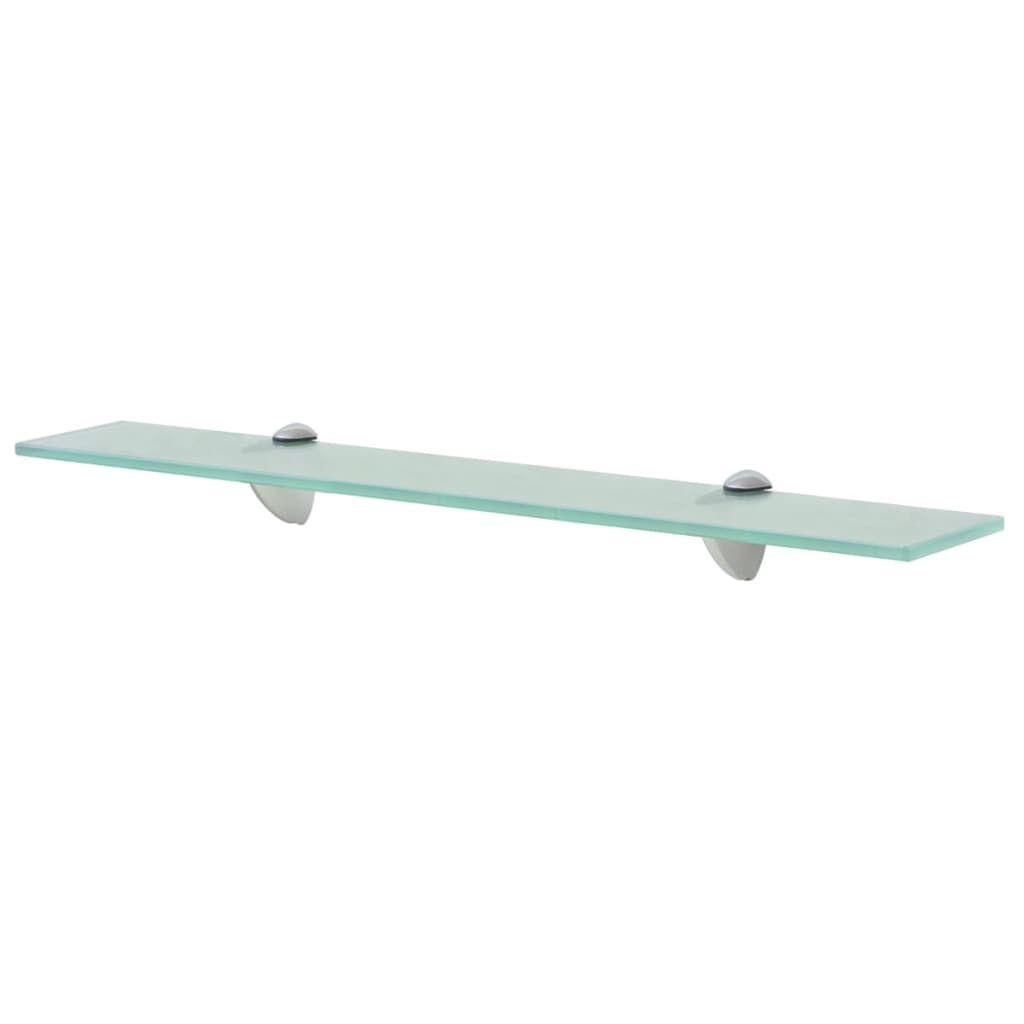 vidaXL Floating Shelf | Set of 2 | Clear | Tempered glass, Zinc alloy | 60x20 cm 2