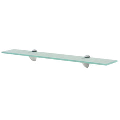 vidaXL Floating Shelf | Set of 2 | Clear | Tempered glass, Zinc alloy | 60x20 cm 2