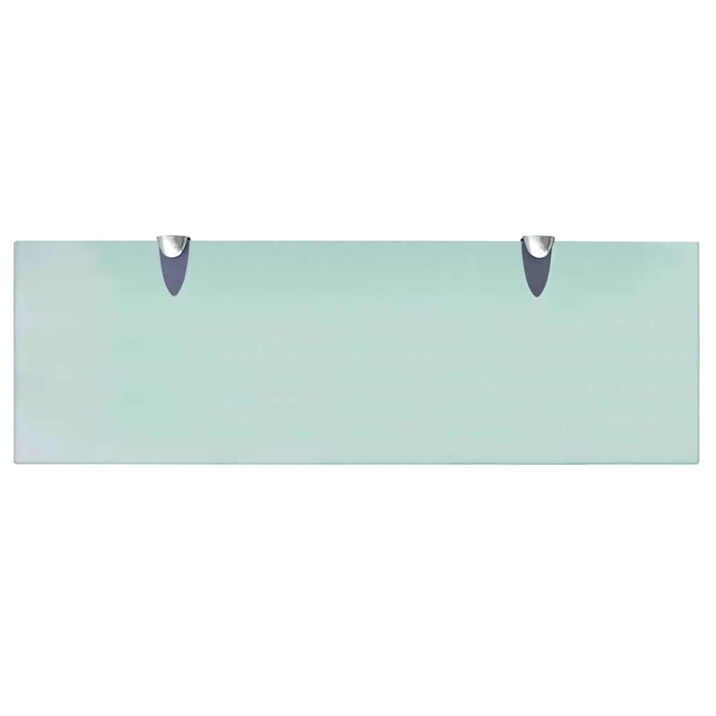 vidaXL Floating Shelf | Set of 2 | Clear | Tempered glass, Zinc alloy | 60x20 cm 4