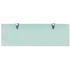vidaXL Floating Shelf | Set of 2 | Clear | Tempered glass, Zinc alloy | 60x20 cm 4