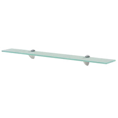 vidaXL Floating Shelf | Set of 2 | Clear | Tempered safety glass, Zinc alloy 2