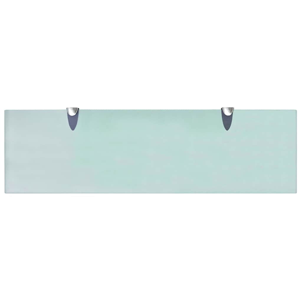 vidaXL Floating Shelf | Set of 2 | Clear | Tempered safety glass, Zinc alloy 4