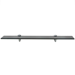 Floating Shelves Glass 8 mm 2 Black 60 x 20 cm