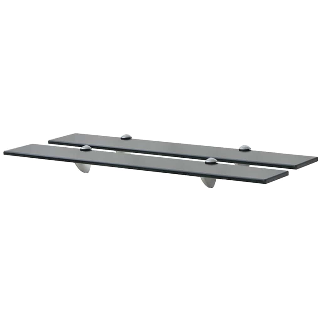 vidaXL Floating Shelves 2 pcs Glass 70x20 cm 8 mm 1