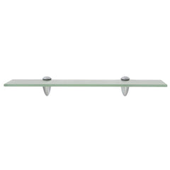 vidaXL Floating Shelf | Set of 2 | Frosted | Tempered safety glass, Zinc alloy 3