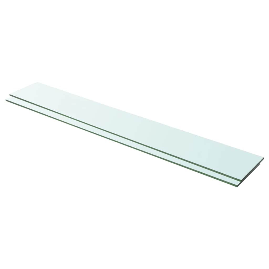 vidaXL Glass Panel | Set of 2 | Clear | Tempered glass | 100x15cm | Stackable 1