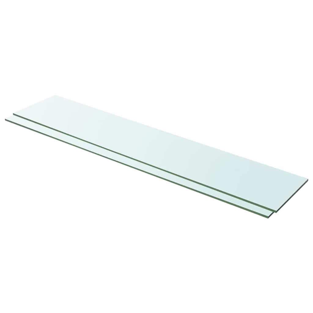 vidaXL Glass Panel | Set of 2 | Clear | Tempered glass | 100x20 cm 1