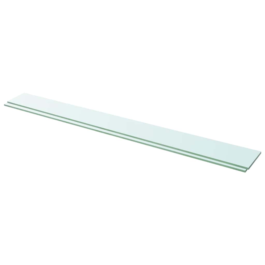 Shelves Panel Glass Clear 2 pcs Length 12 cm 110 cm