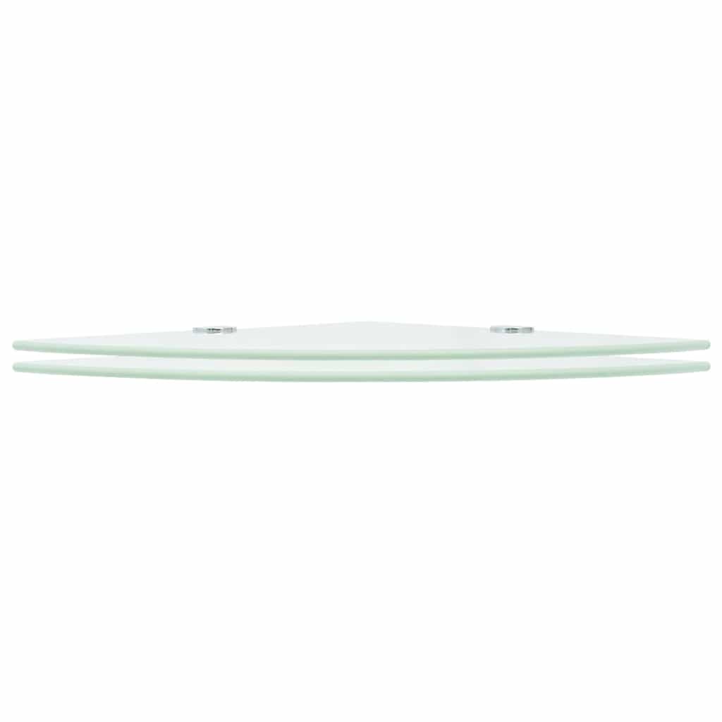 vidaXL Corner Shelf | Set of 2 | White | Tempered safety glass | 35x35 cm 2